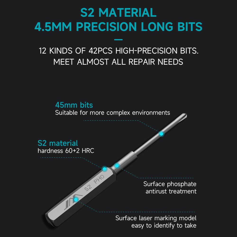 Precision Screwdriver Set 56 Pieces including 42 Bits R10