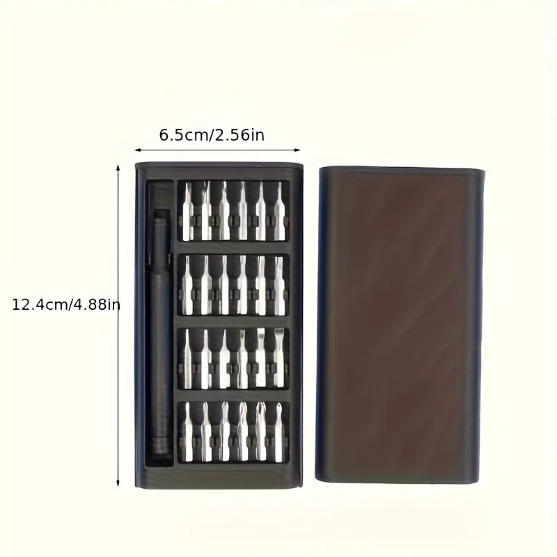 25 in 1 mini screwdriver set, flat head and cross shaped small screwdrivers, sui