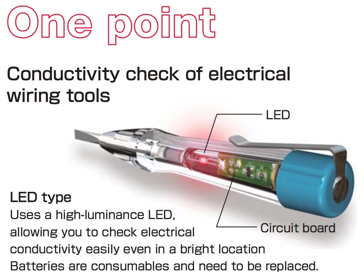 VESSEL LED Voltage Detection Screwdriver for Low Voltage NO.83L made in china