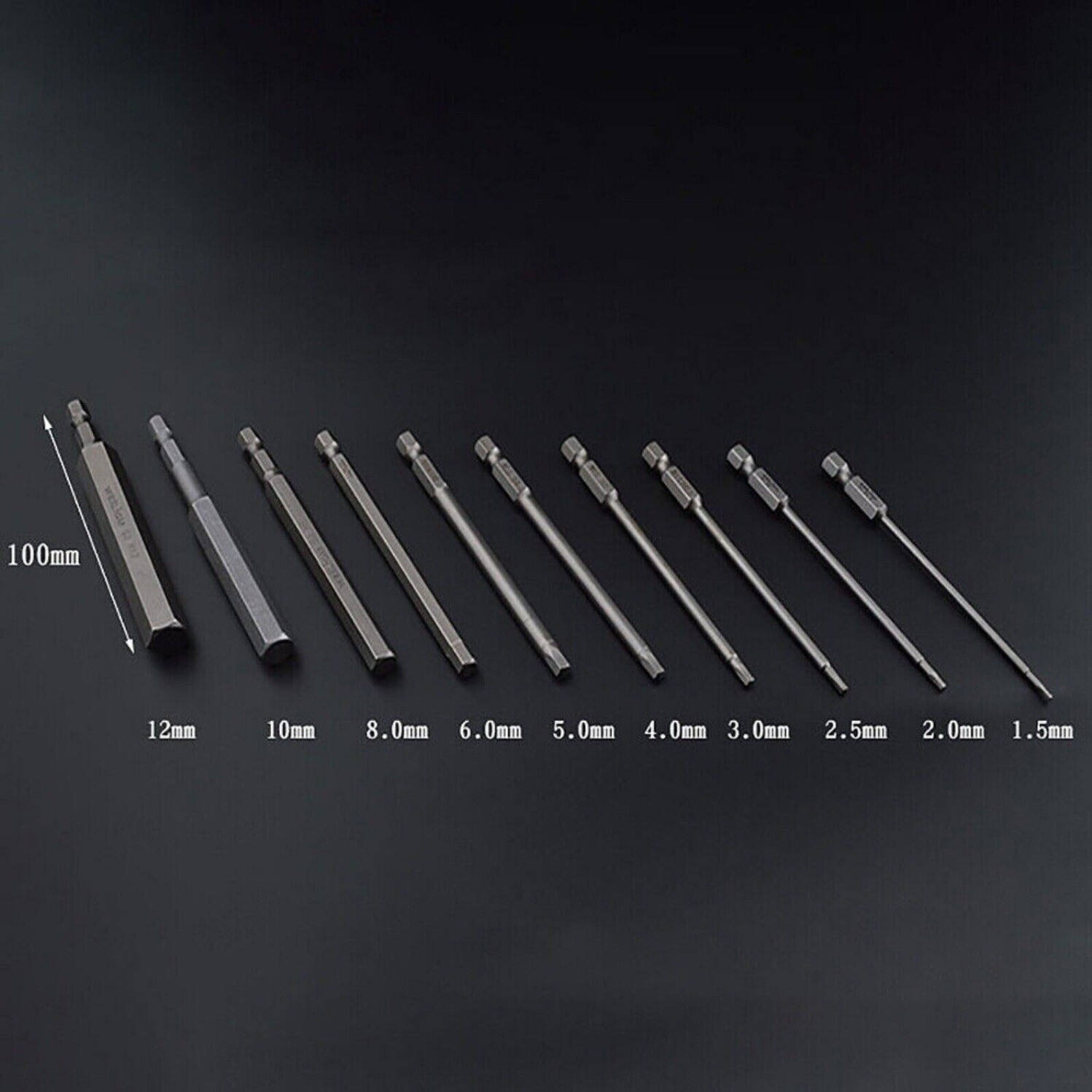 Hex Key Allen Bit Set Quick Change Connect impact Driver Power drill Hex Shank