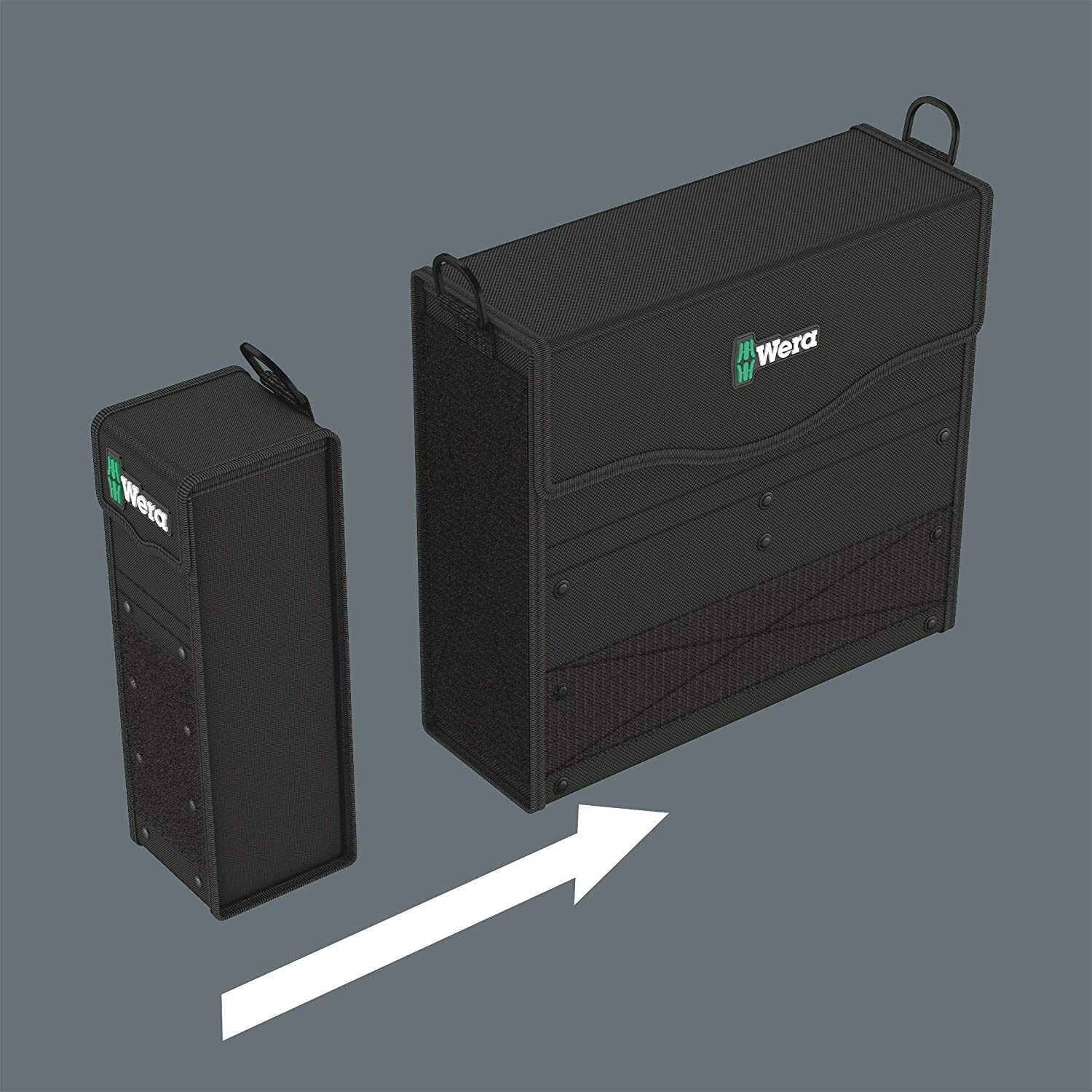 Wera 05004356001 2GO 7 High Tool Box, 100 x 105 x 300 mm, Black
