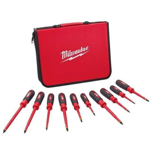Milwuakee 1000-Volt Insulated Screwdriver Set and Case (10-Piece)