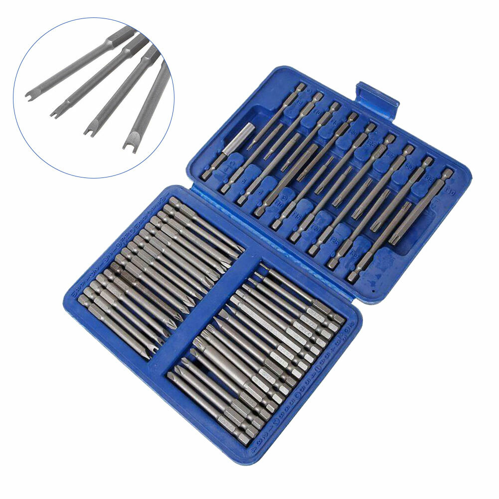 50Pcs Security Bit Screwdriver Bit Set Torx Star Hex Tamper Proof Bolts