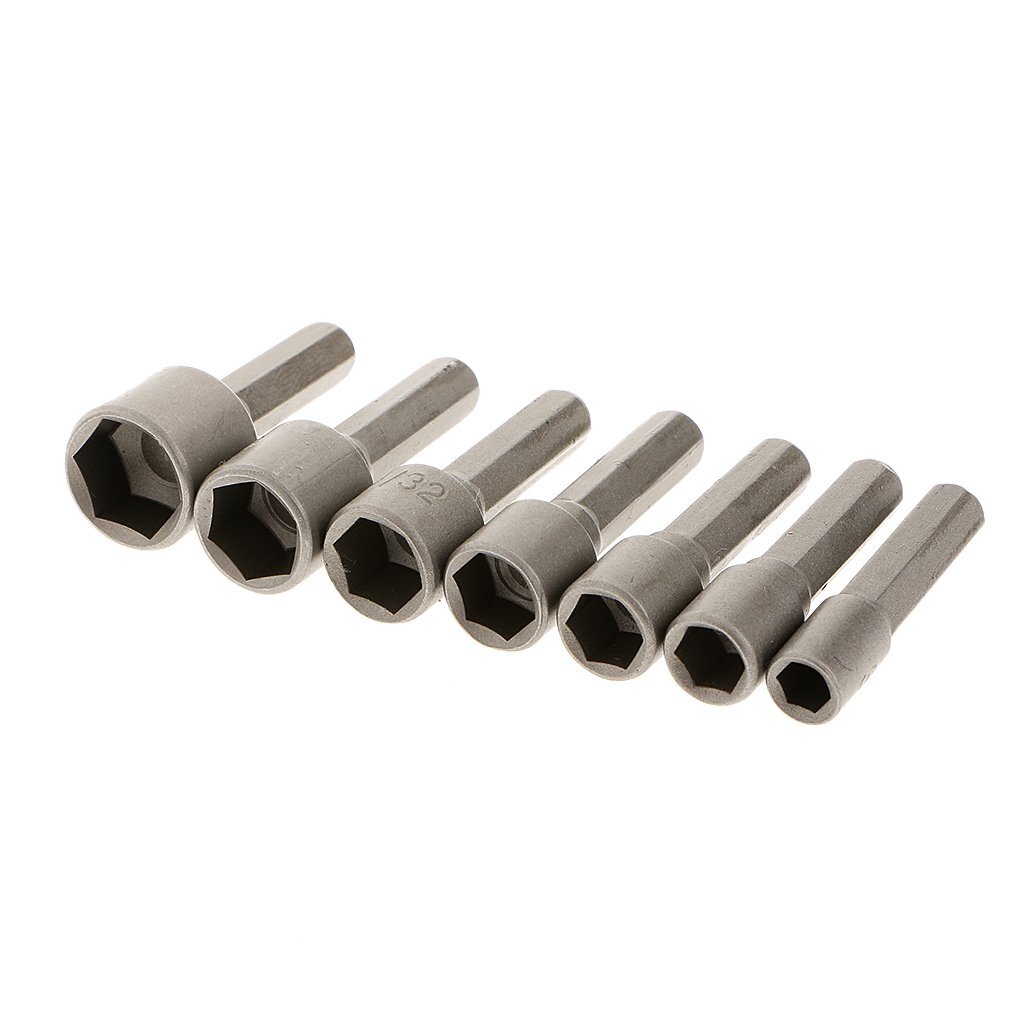14pc POWER NUT Driver Bit Set Dual 1/4 Quick Change SAE & Metric MM Detent Shank