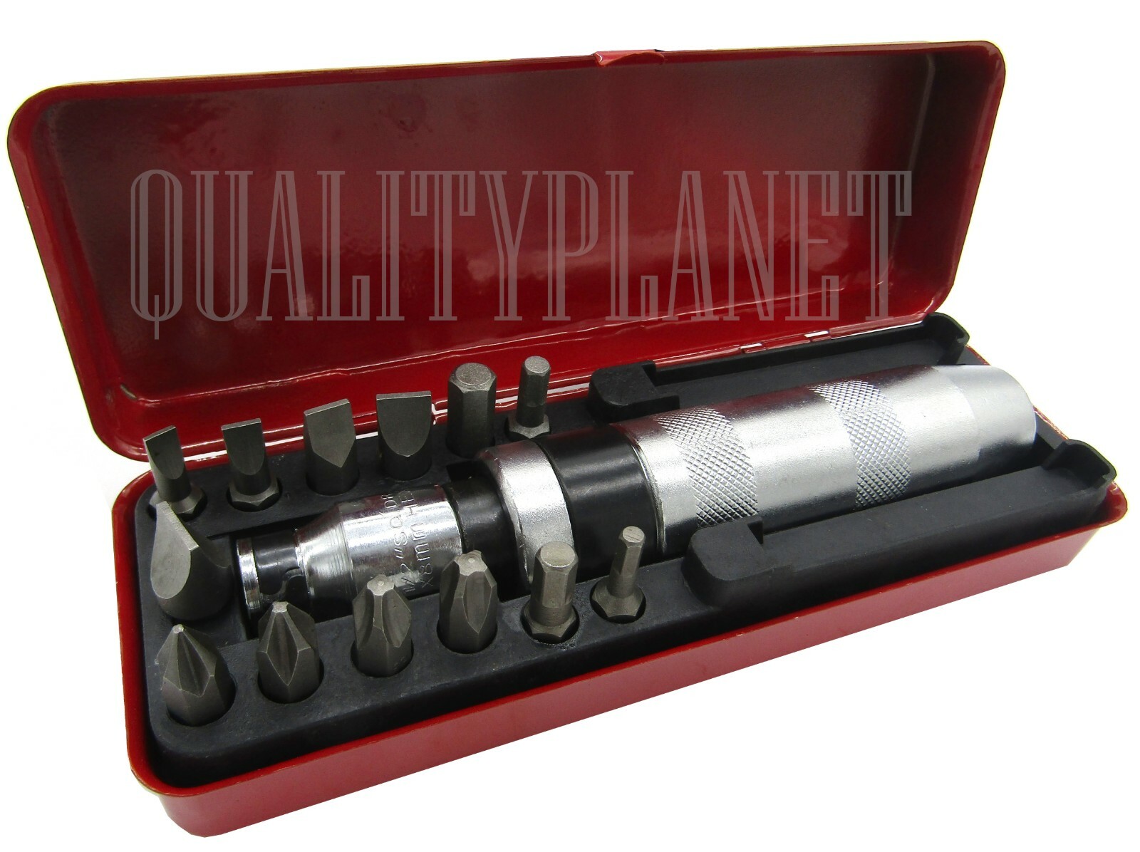 Heavy Duty 14Pcs 3/8″ Drive Impact Driver Set Screw Remover Tightener Reversible