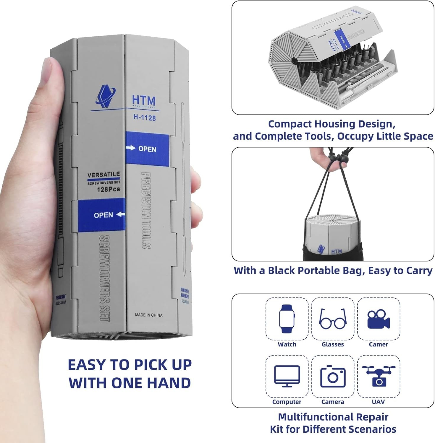 Ergonomic 142-in-1 Precision Screwdriver Set: Perfect for Computers & Consoles