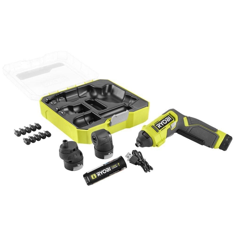NEW USB Lithium Multi-Head Screwdriver Kit with Battery, Cable, Bits and Case