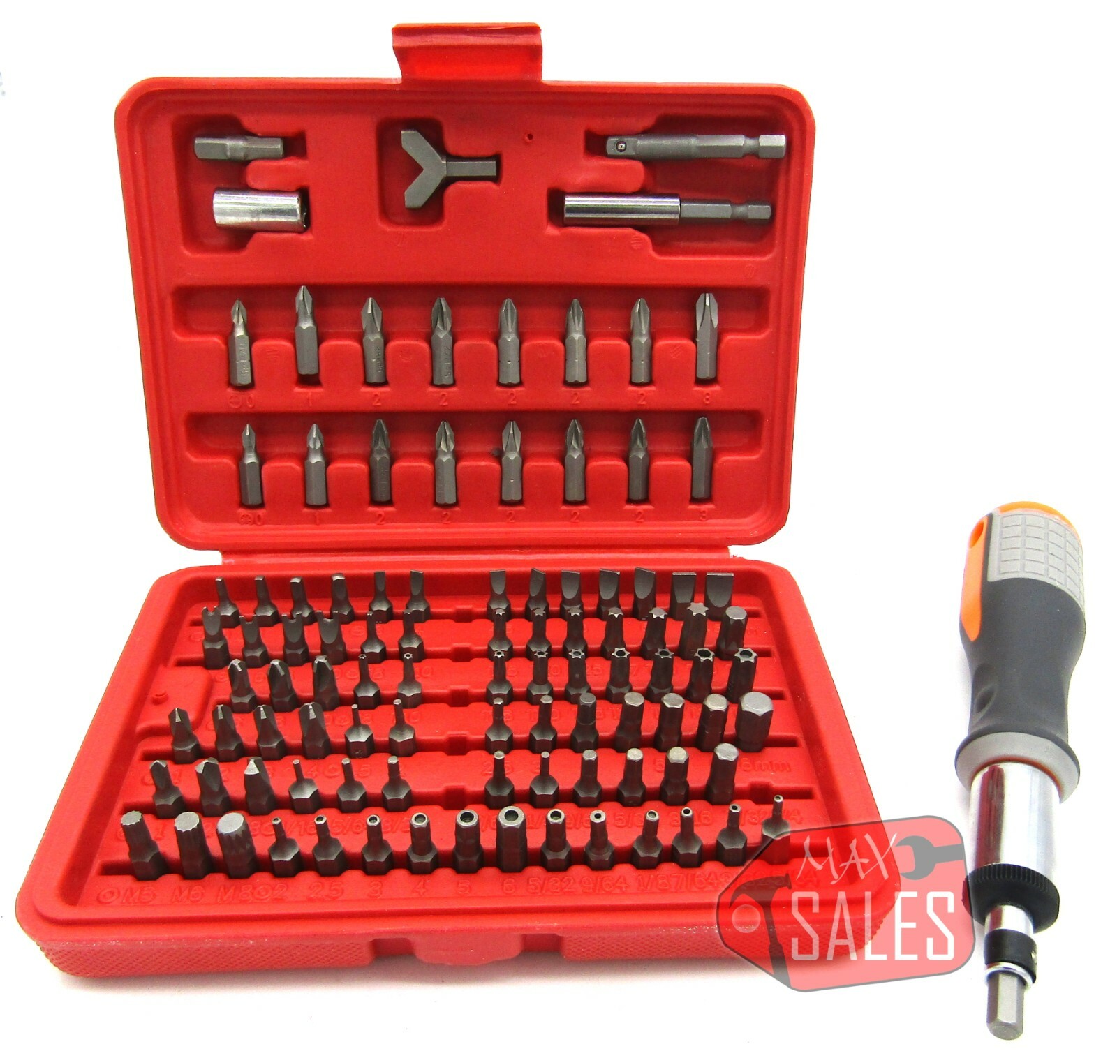 101pc Security Bit Set Torx Star Tamper Screws Hex Key Phillips Slotted Tri Wing
