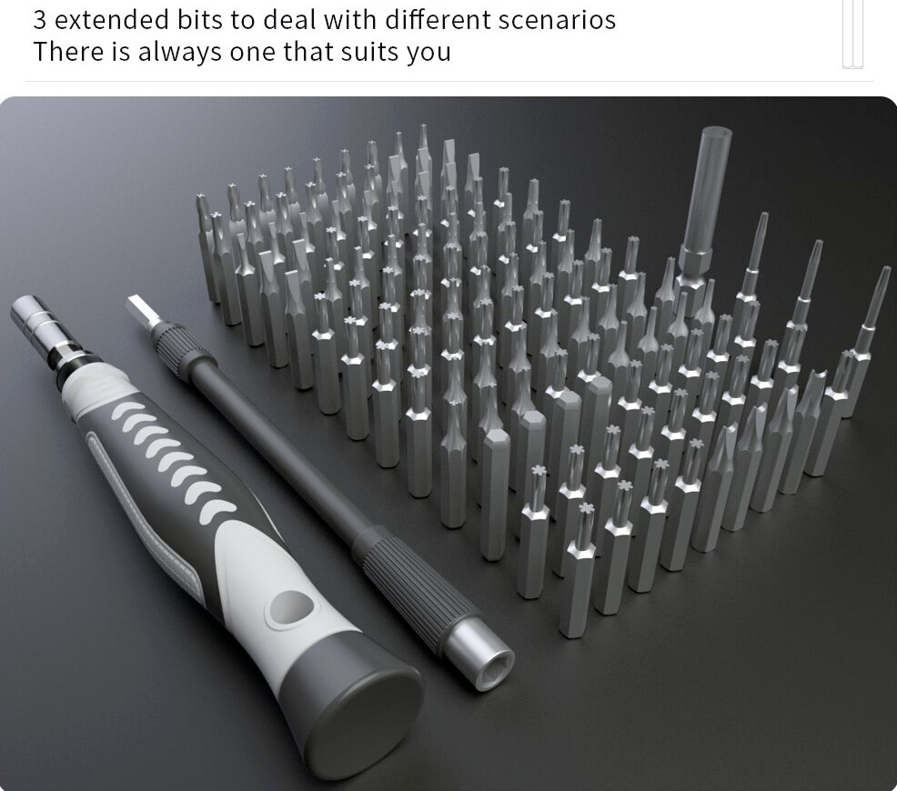 Precision Screwdriver Set with 108 Bits, 130 in 1 Small Screw Driver Set, Min…