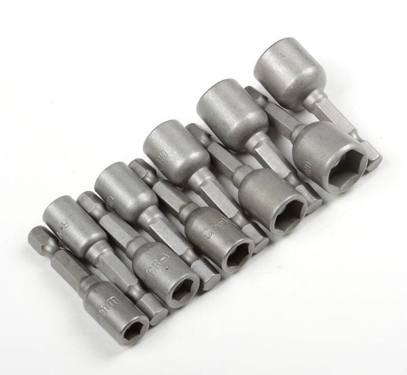 10pc Magnetic Nut Driver Set Dual Metric MM & Standard SAE 1/4″ Shank Power Tool