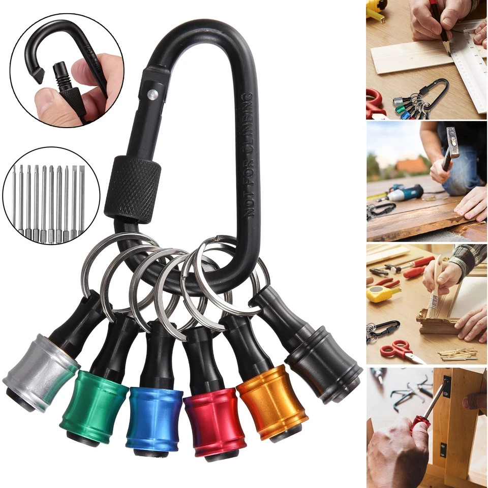 1/4″ Hex Shank Quick Release Keychain Screwdriver Drill Bit Holder Bit Set 28PCS