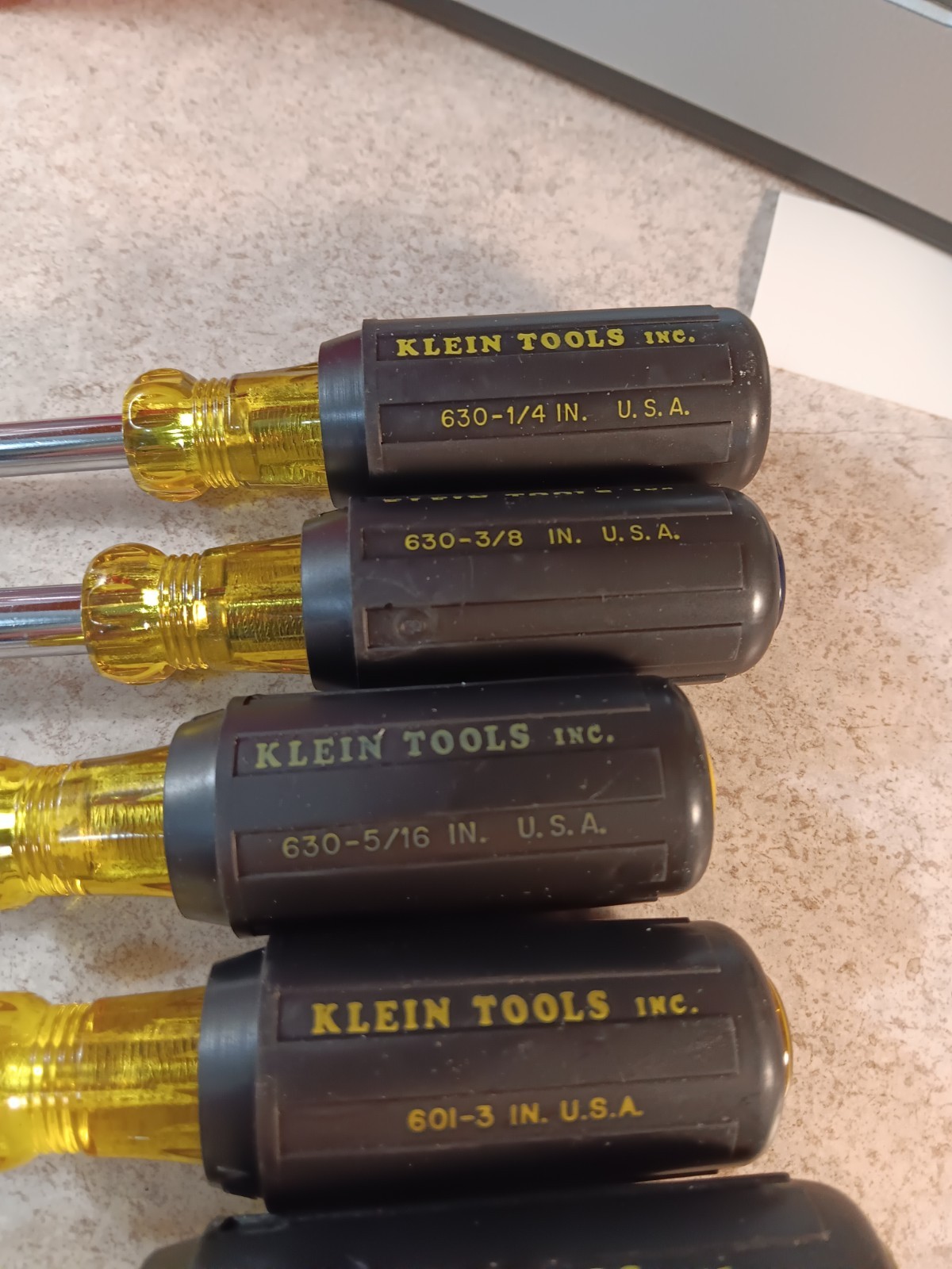 Klein 3 Screw Drivers 3 Nut Drivers 630 1/4 5/16 3/8 670-6 600-4 600-3 USA