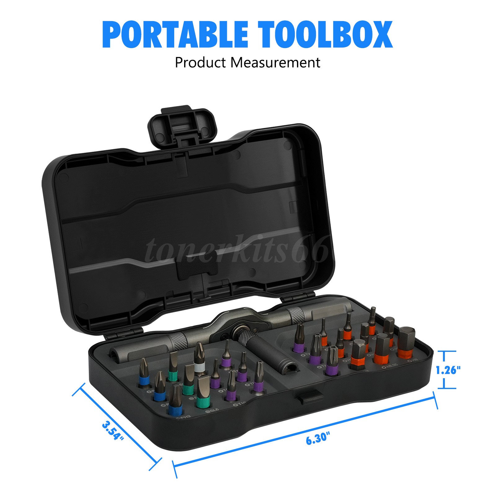 25PCS 24 in 1 Magnetic Screwdriver Head Set PC Phone Electronics Repair Tool Kit