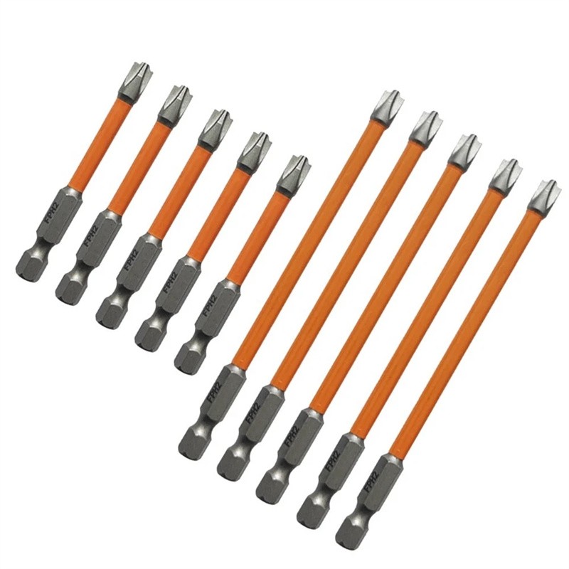 5PC FPH2 Impact Screwdriver Bit Set-S2 Steel 65mm & 110mm Slotted Heads 2025 NEW