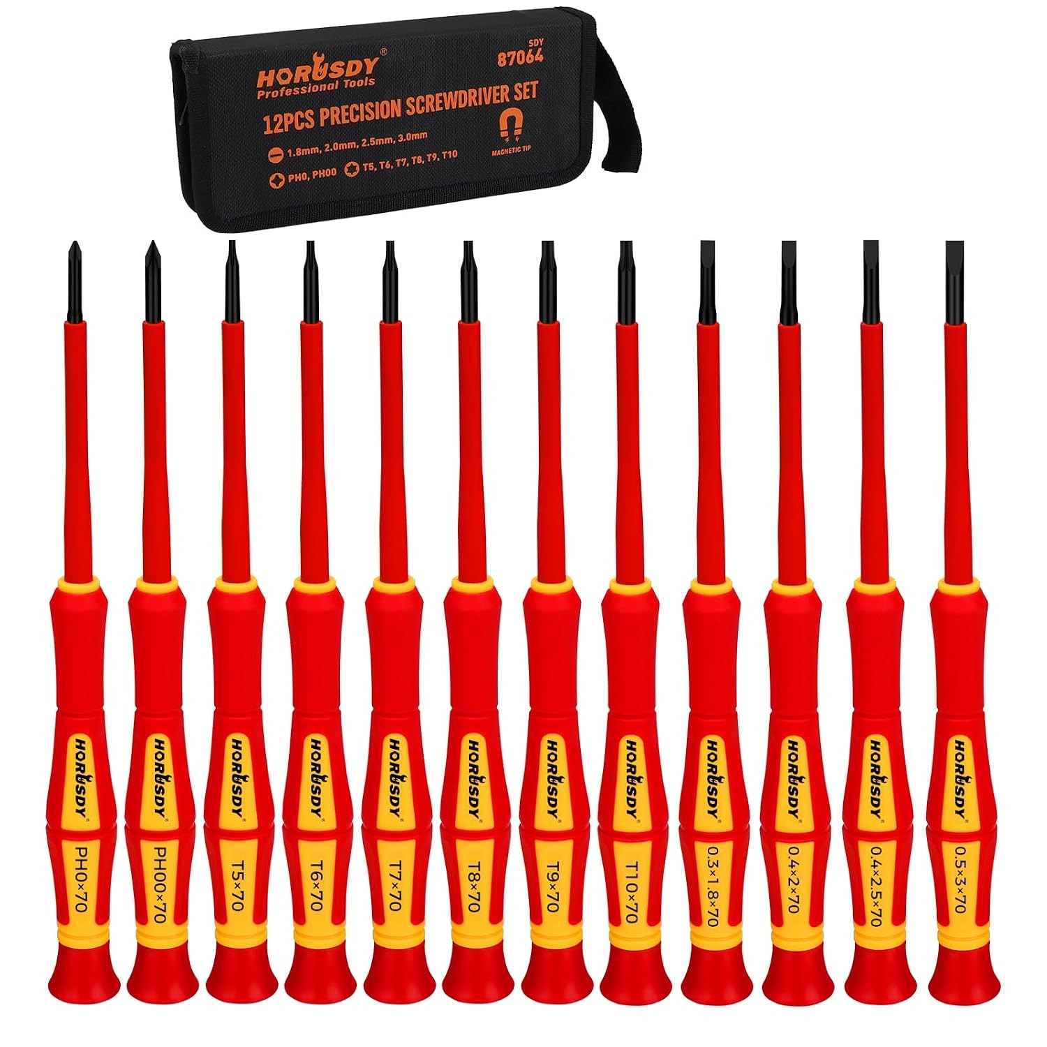 12 Piece Precision Insulated Electrician Screwdriver Set 1000V Piece Precision