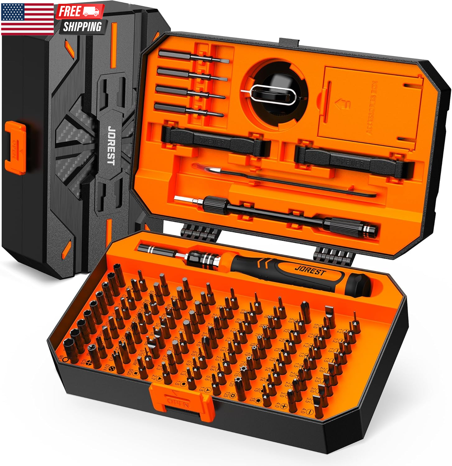 40Pcs Small Precision Screwdriver Set S2 Steel Magnetic Screwdriver Set with Tor