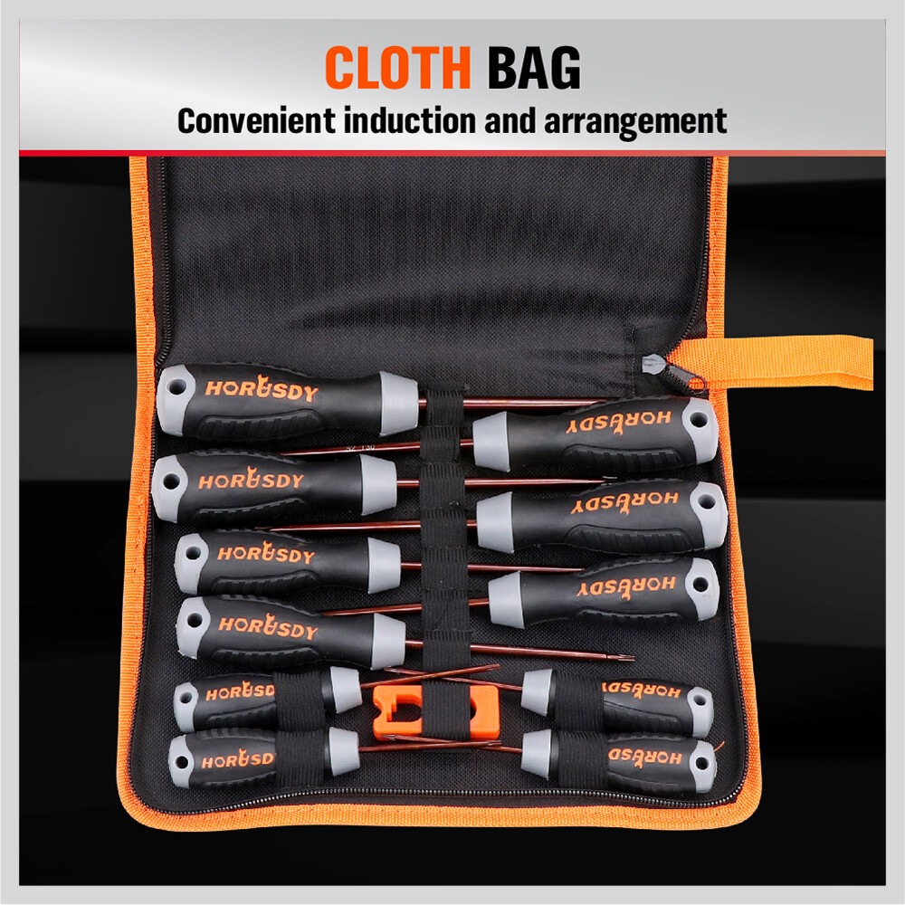 12 PC Torx Screwdriver Set Magnetic T6 – T40 Security Tamper Proof Star S2 Steel