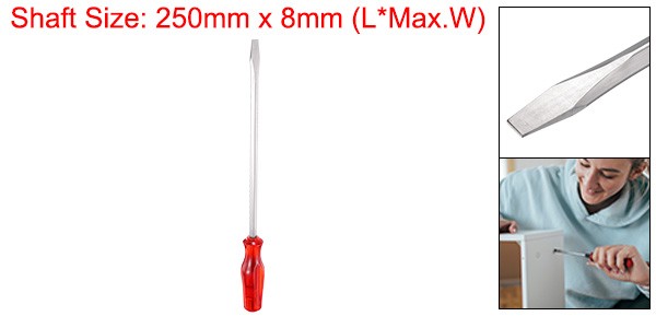 8mm Demolition Driver Slotted Screwdriver with 10 Inch Square Shank