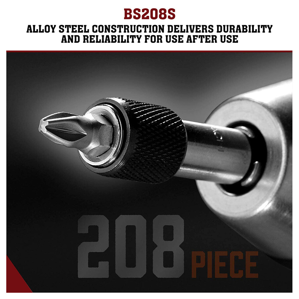 Superior Steel BS208S 208-Piece Screwdriver Security Bit Set