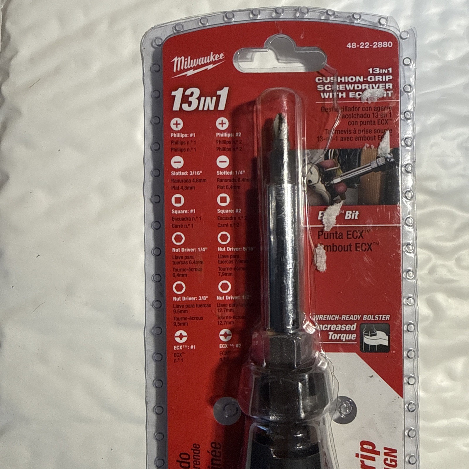 Milwaukee 48-22-2880 13 in 1 Cushion Grip Screwdriver w/ ECX