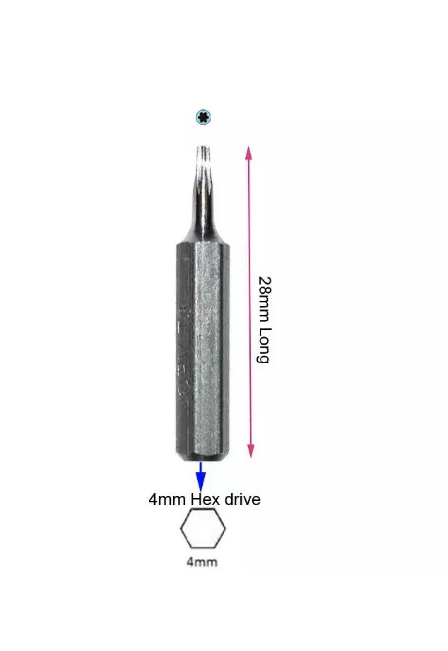 Micro Torx Bit Driver Set Security Torx T1 T2T3 T4 T5 TR6 T8H T9H T10H T15H T20H