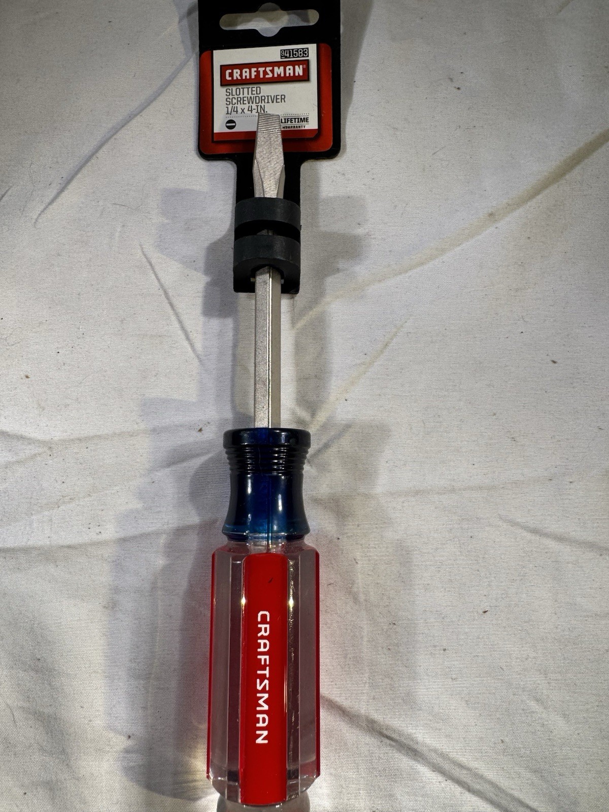 Craftsman Slotted Screwdriver 1/4 x 4″, made in USA, NOS NIP Part # 41583 AC WF