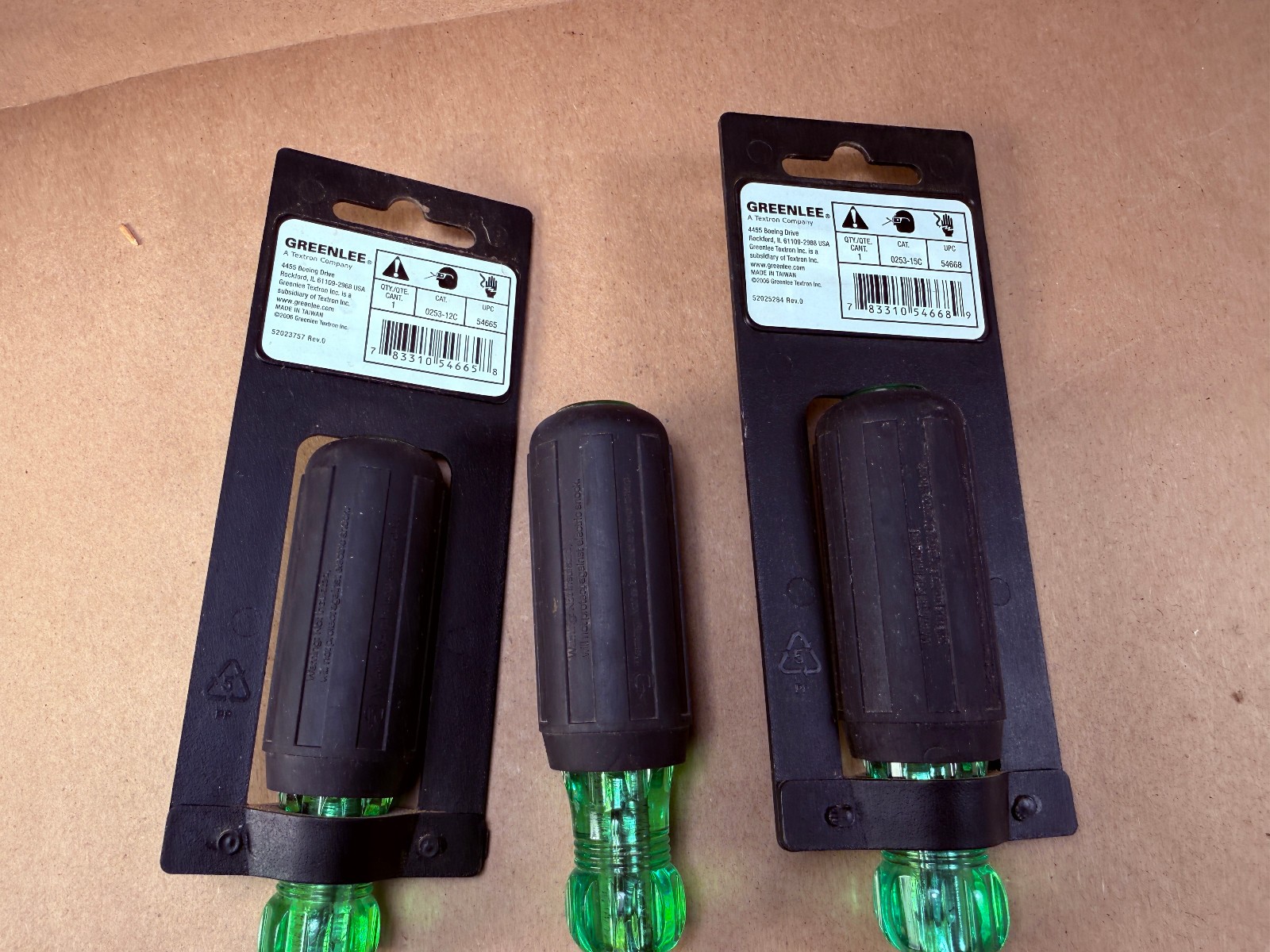 Greenlee 3 pc Nut Driver Set 0253-12C 0253-13C 0253-15C 1/4″ 5/16″ 3/8″