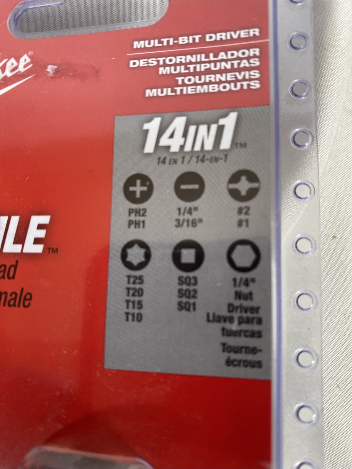 Milwaukee 48-22-2900 Most Versatile 14-In-1 Multi-Bit Driver