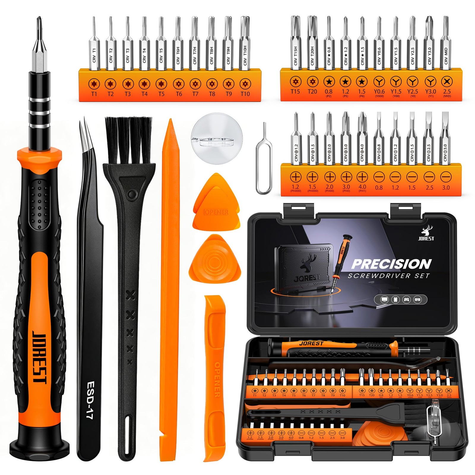 JOREST Small Precision Screwdriver Set with Torx Triwing Phillips, Mini Repair T