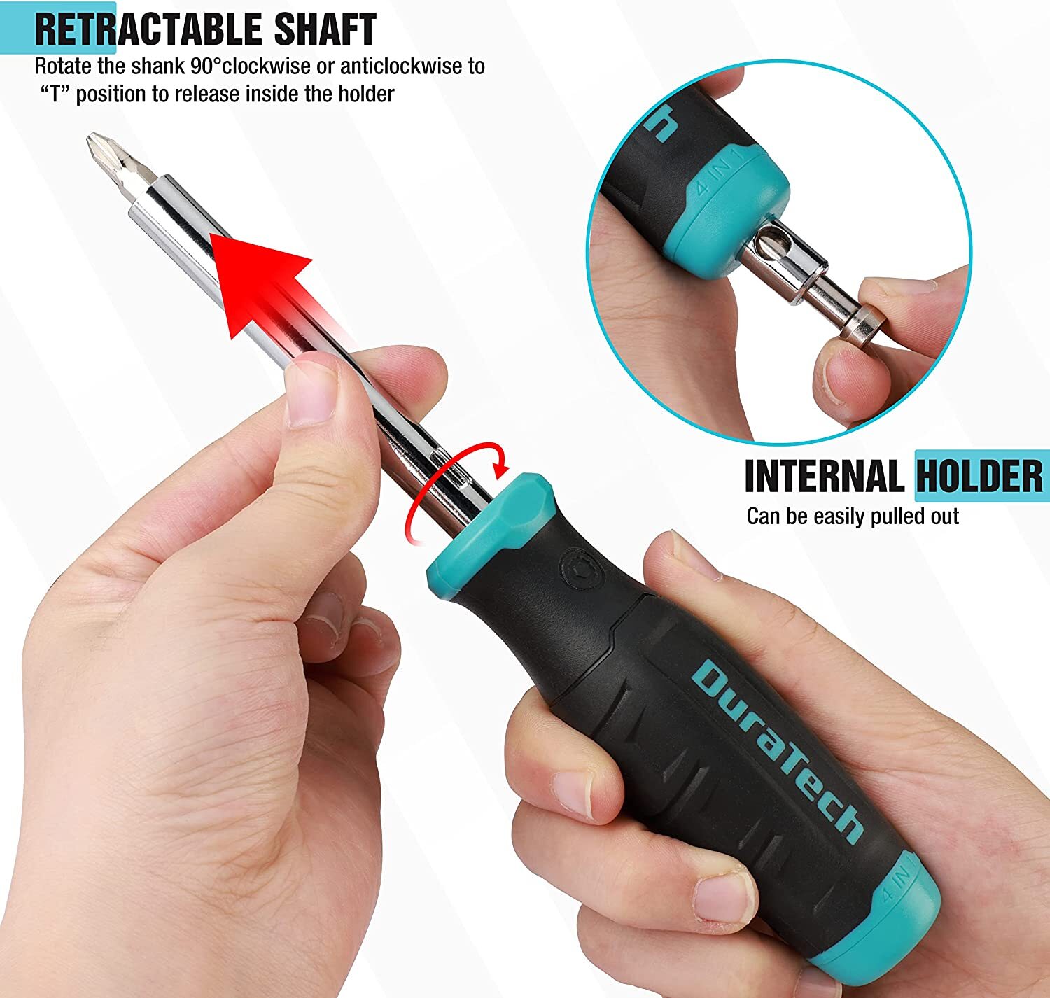 DURATECH 18-in-1 Multi-bit Screwdriver Phillips/Slotted/Torx/Square Screwdriver