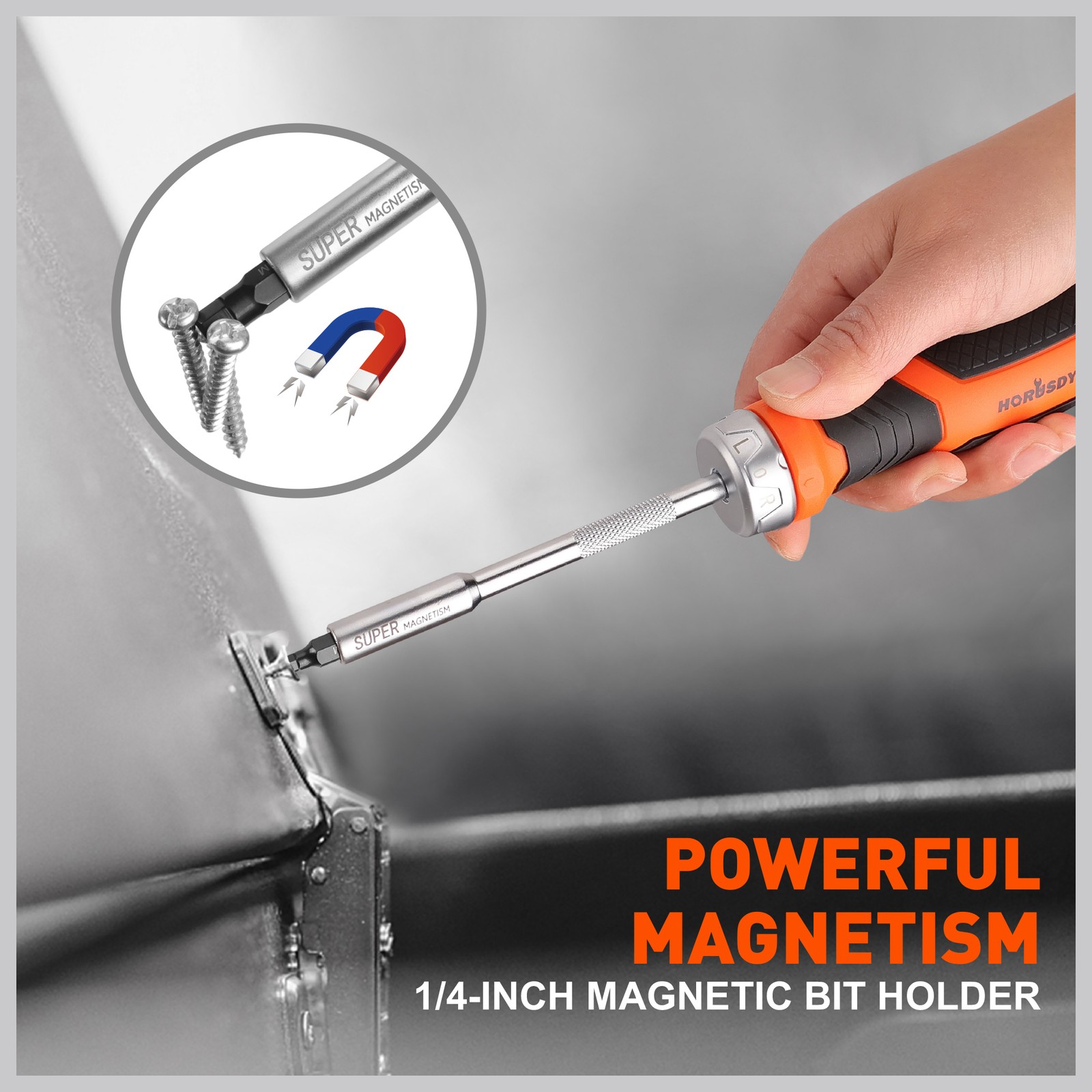 25PC Hex Screwdriver Bit Set 1/4″ Ratcheting Magnetic Bit Driver Metric and SAE