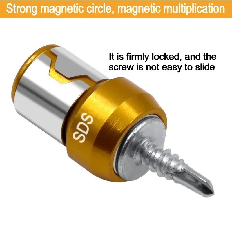 Screwdriver Head Magnetic Ring Pivoting Bit Tip Screw Holder Magnetizer