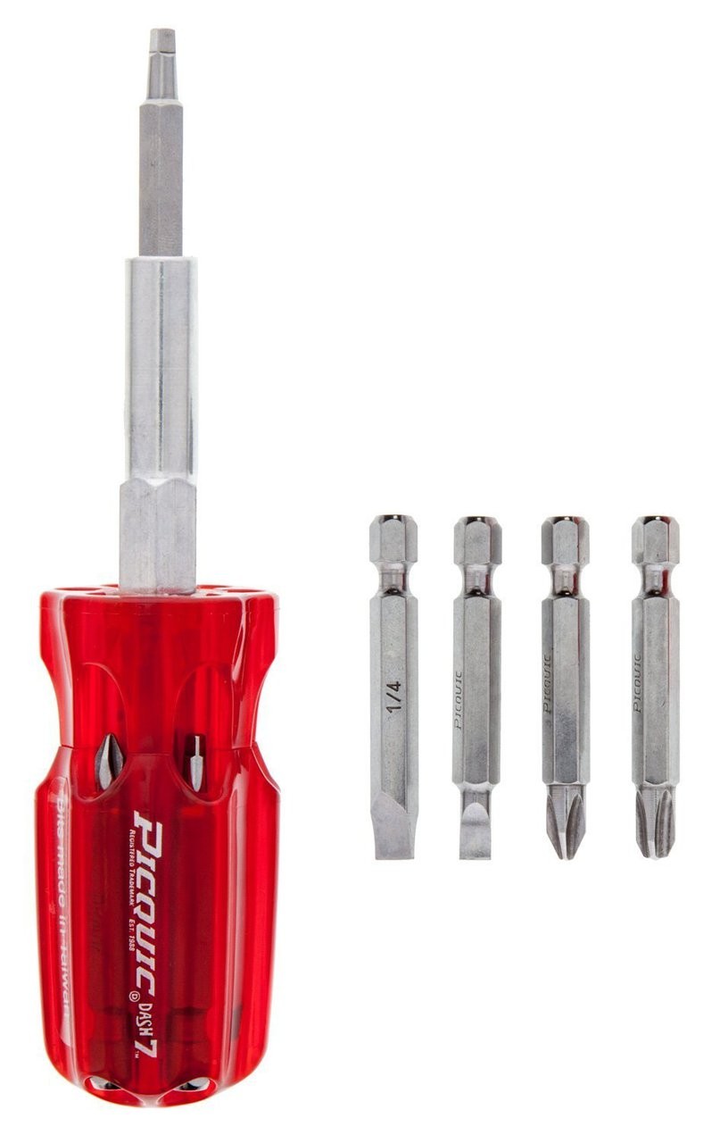 Picquic 08107 Dash 7 Screwdriver w/ P1,2,3, / R1,2 / S 3/16in., 1/4in.