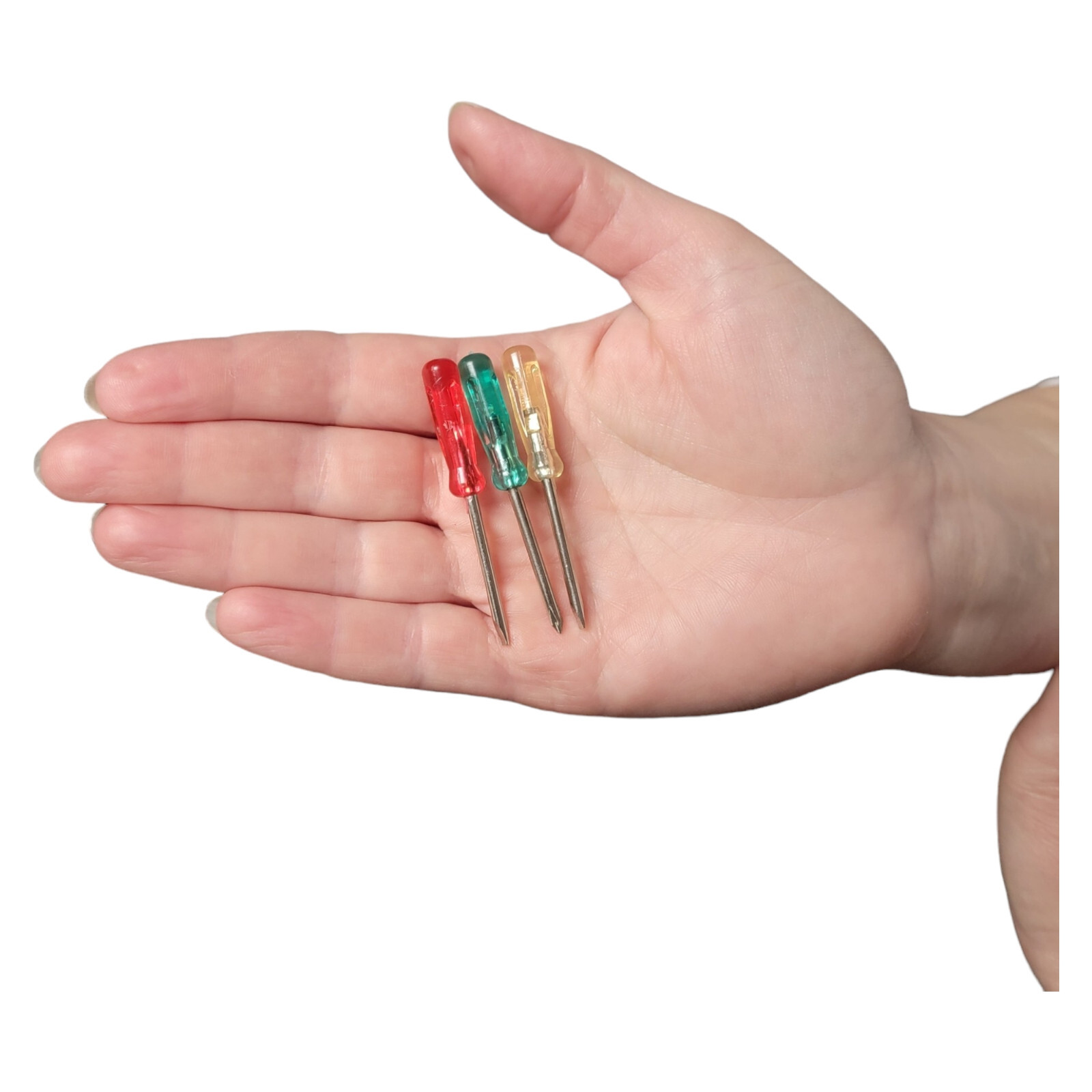Mini Screwdriver Set Keychain with 3 Tools (2.5″) Miniature Metal Screw drivers