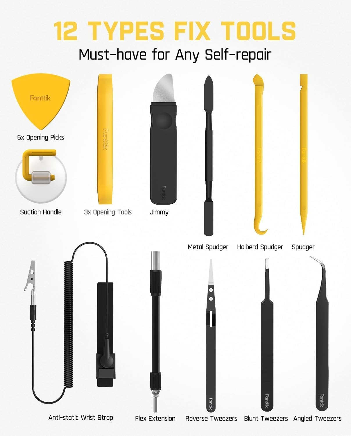 Fanttik E1 NEX Electric Precision Screwdriver Kit 64 Bits Repair Workstation NEW