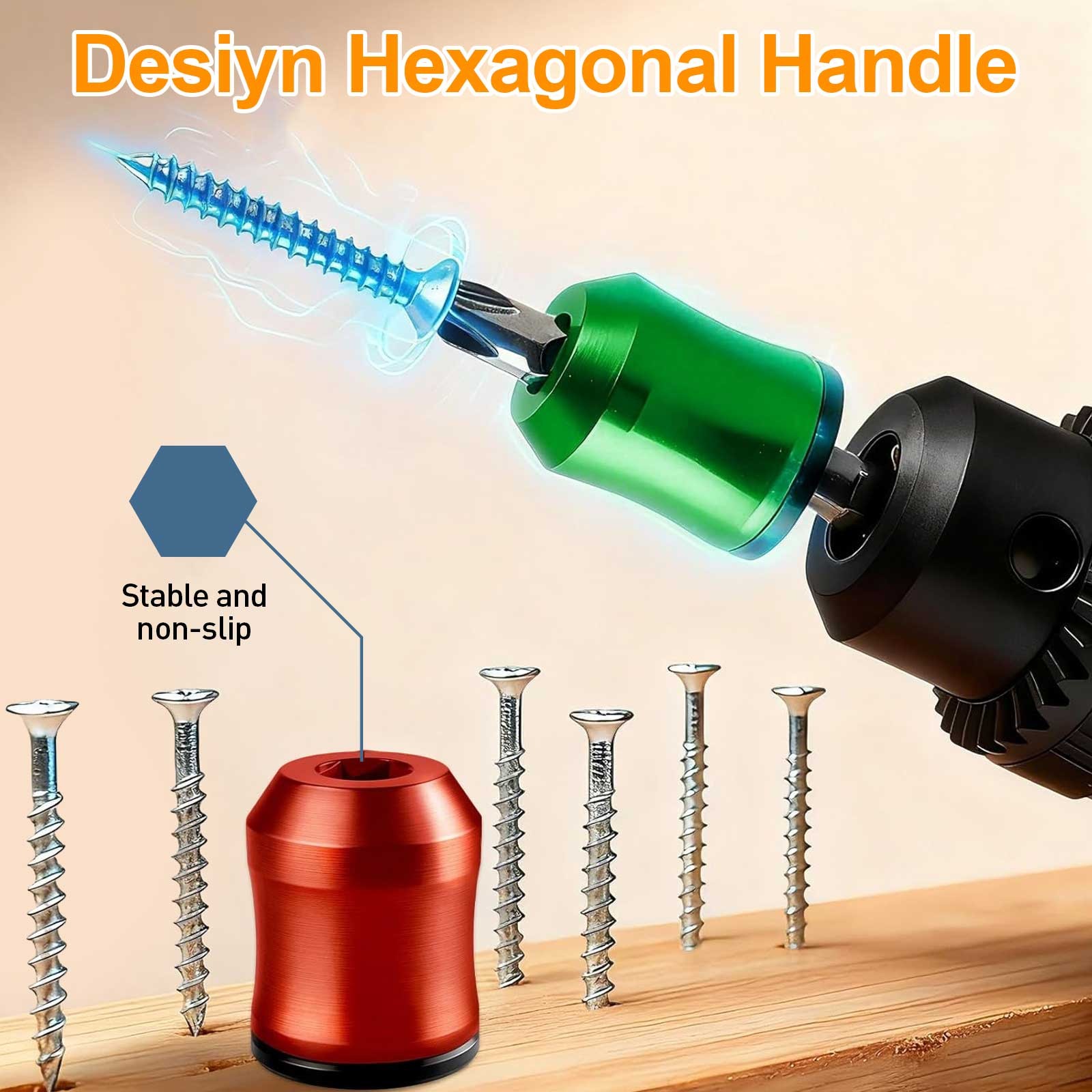 5Pcs Strong Magnetic Screw Ring Universal 1/4″ Hex Shank Screw Holder for Drill