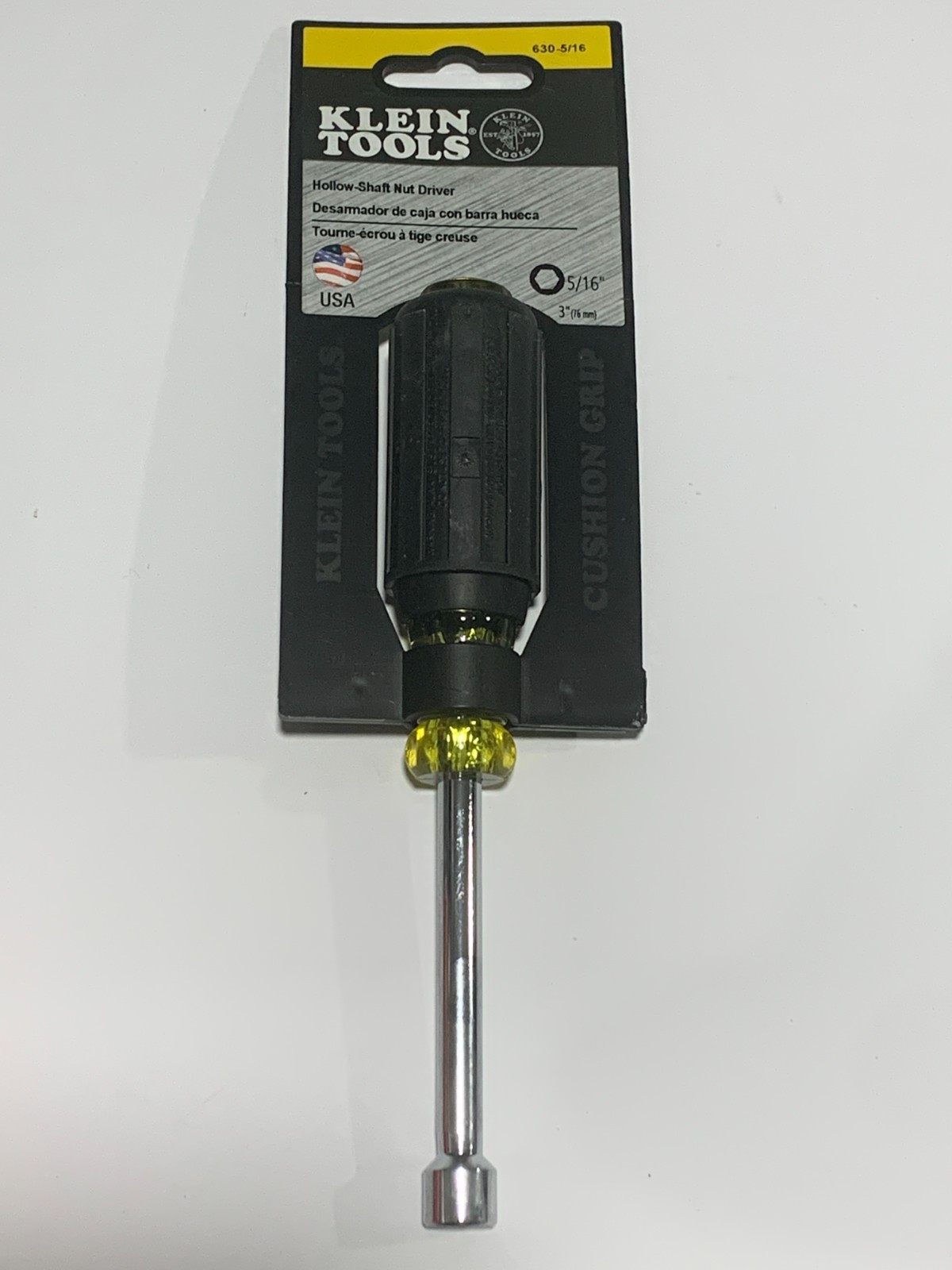 Klein Tools 630-5/16 5/16” Nut Driver Cushion-Grip 3” Shaft