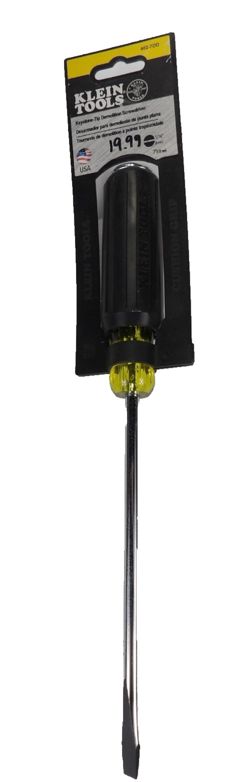 Klein Tools – 5/16″ Keystone Tip Demolition Screwdriver 7″ Long #602-7DD
