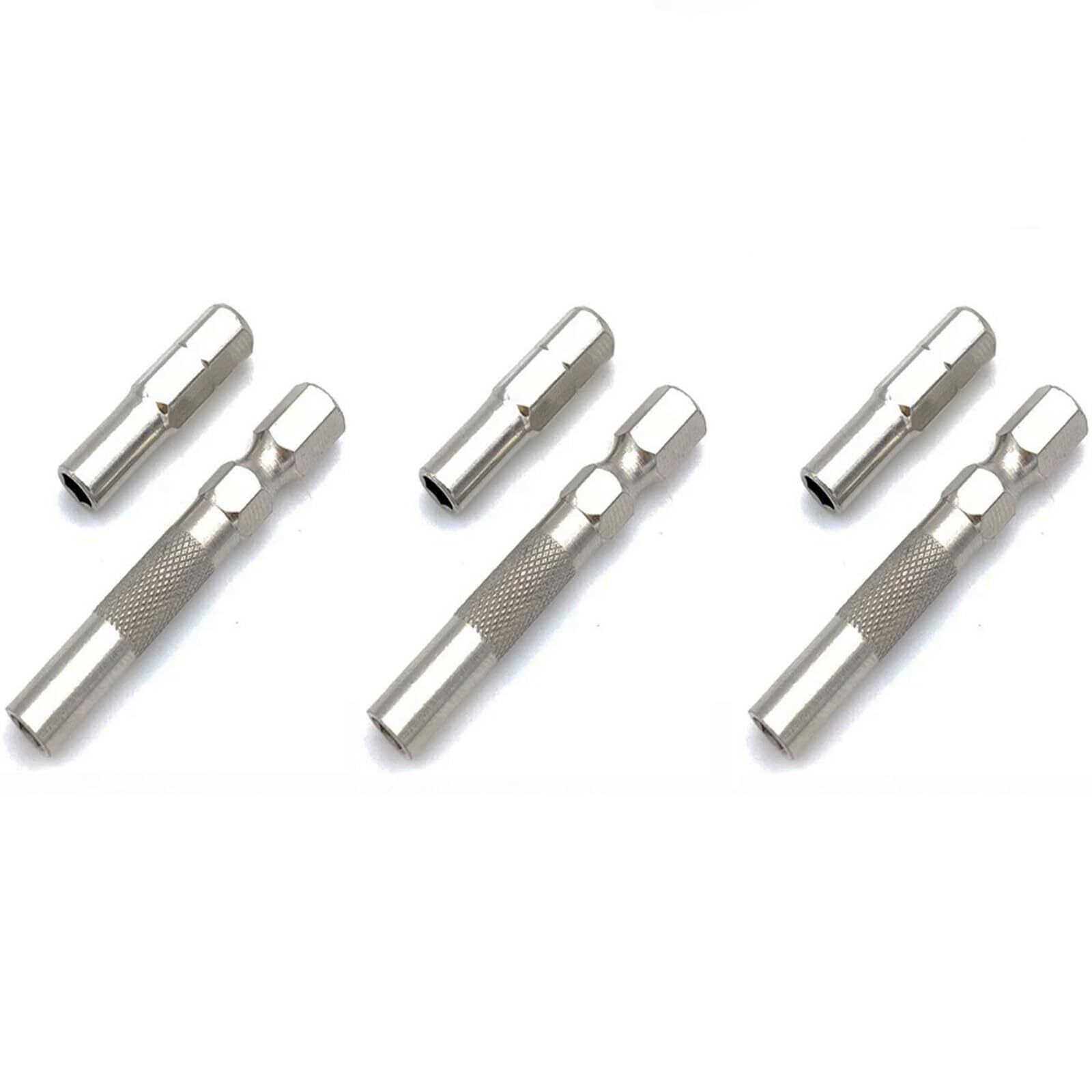 1/4 to 4mm Bit Adapter, Hex Screw Driver Bit Adapter Magnetic,6.35mm Outside