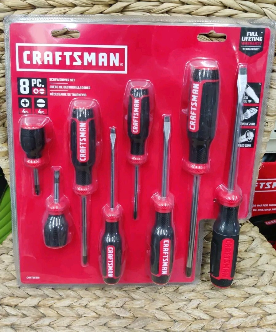 Craftsman 8-Piece Bi-material Handle CMHT65075N Assorted Screwdriver Set