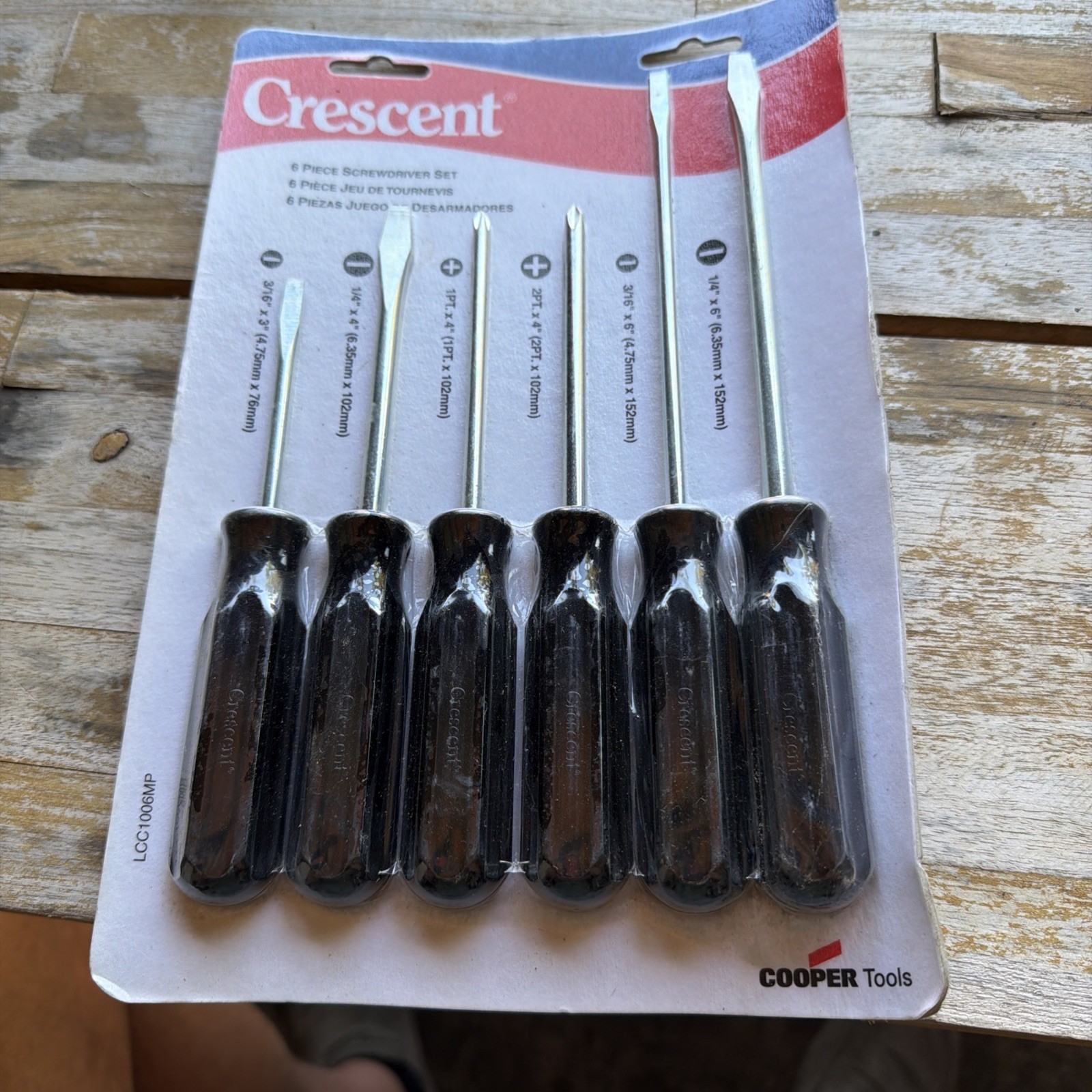 6-pc. CRESCENT TOOLS PHILLIPS & SLOTTED SCREWDRIVER SET, LCC1006MP