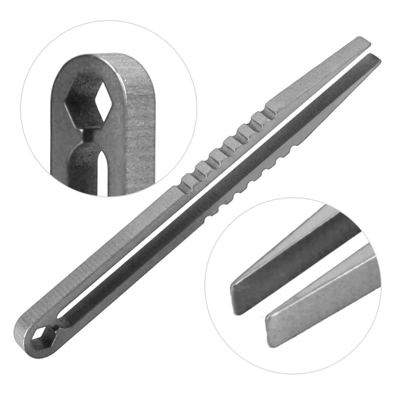 Compact Tweezers Survival Clip For Outdoor Camping Everyday Practical Tasks