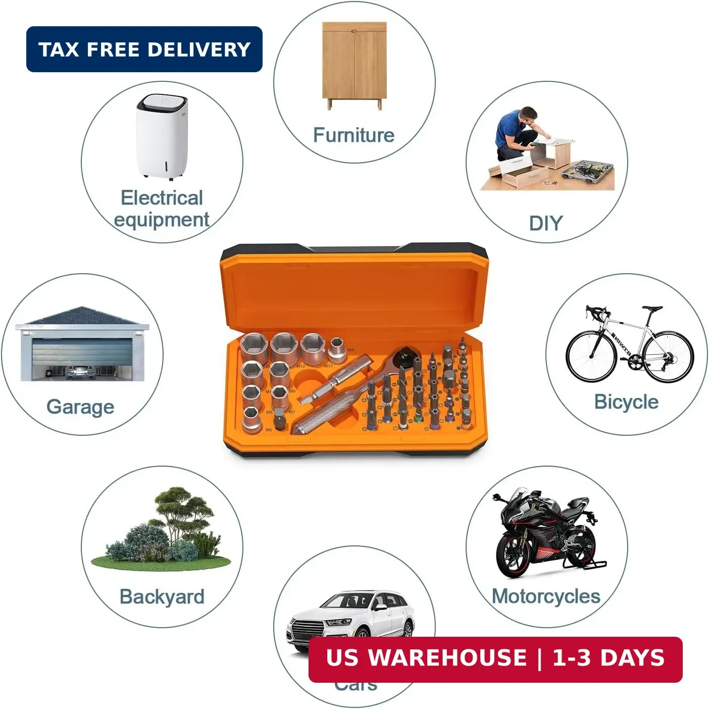 Ratchet Screwdriver Set, 42 in 1 Torque Screwdriver Socket Set, DIY Torque Wr…