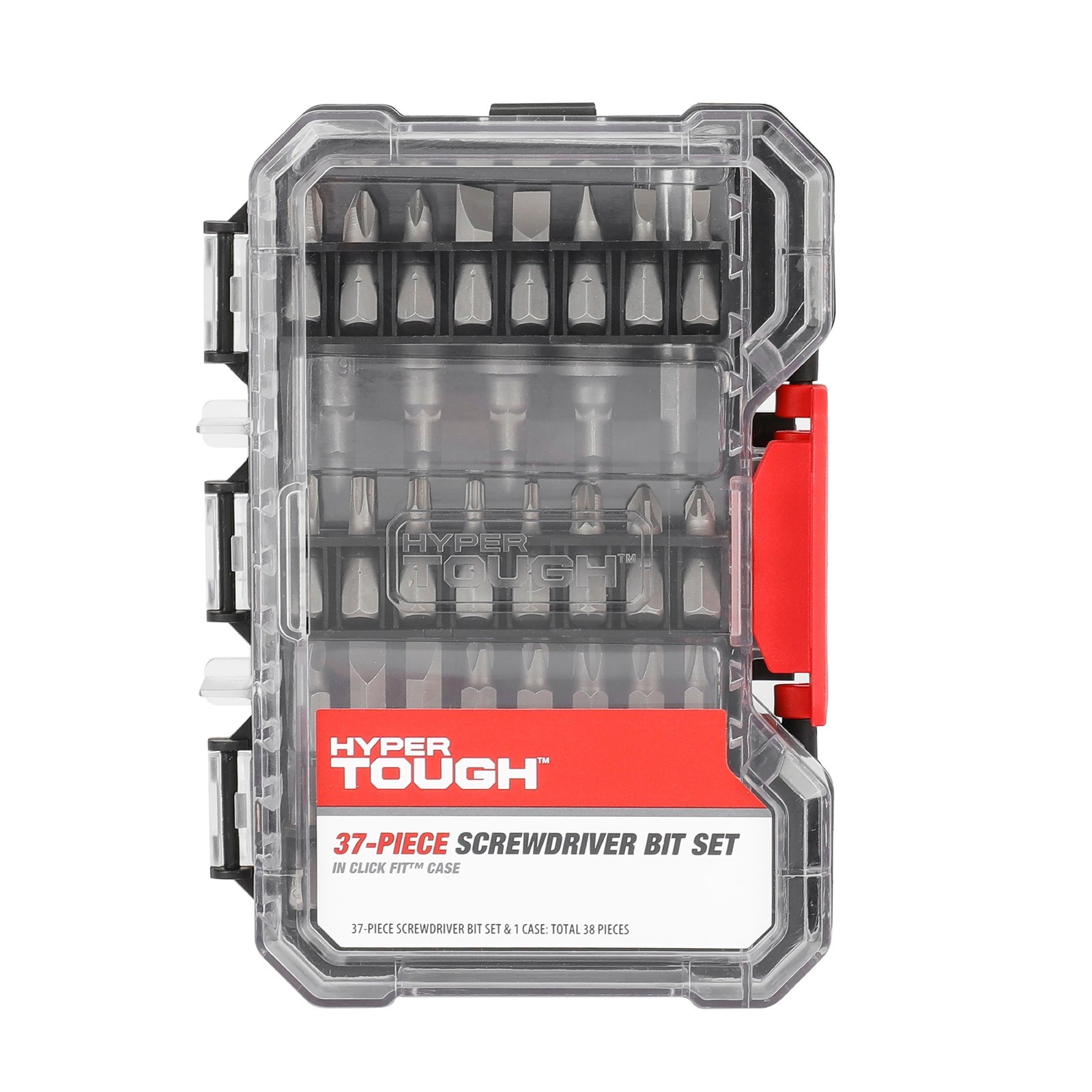 37-Pc Screwdriver Bit Set Includes Magnetic Bit Holder Storage Case Home Garage