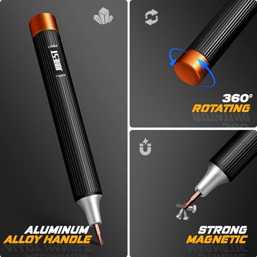 32-In-1 Small Precision Screwdriver Set Magnetic, Black & Orange Contrast