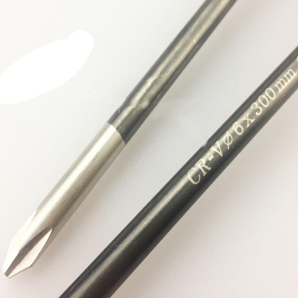 Extra Long Cross Phillips Slotted Screwdriver 6 x 100 mm Magnetic Screwdriver