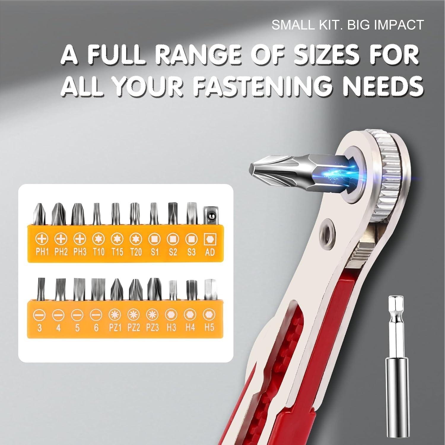 22-in-1 Screwdriver Set with Chrome Vanadium Steel Bits for Home Improvement