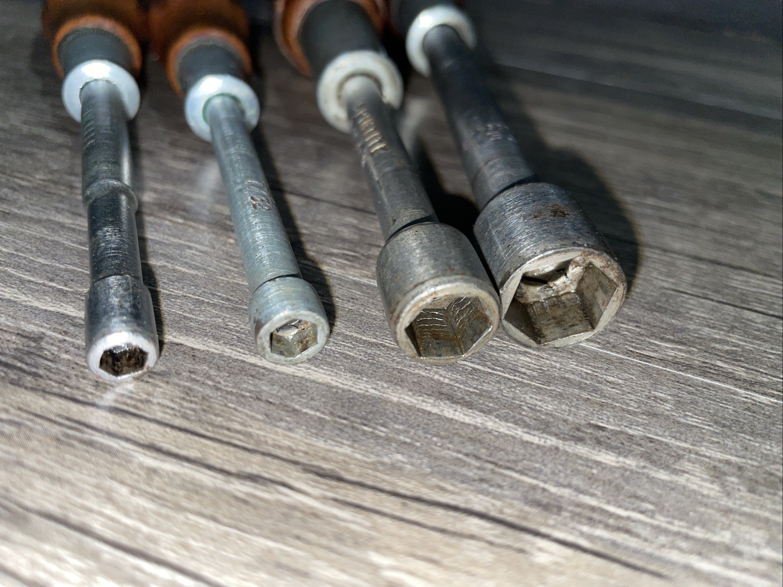 Spintite SPIN TITE Walden Nut Drivers Made USA Vintage Wood Handles Lot Of 4