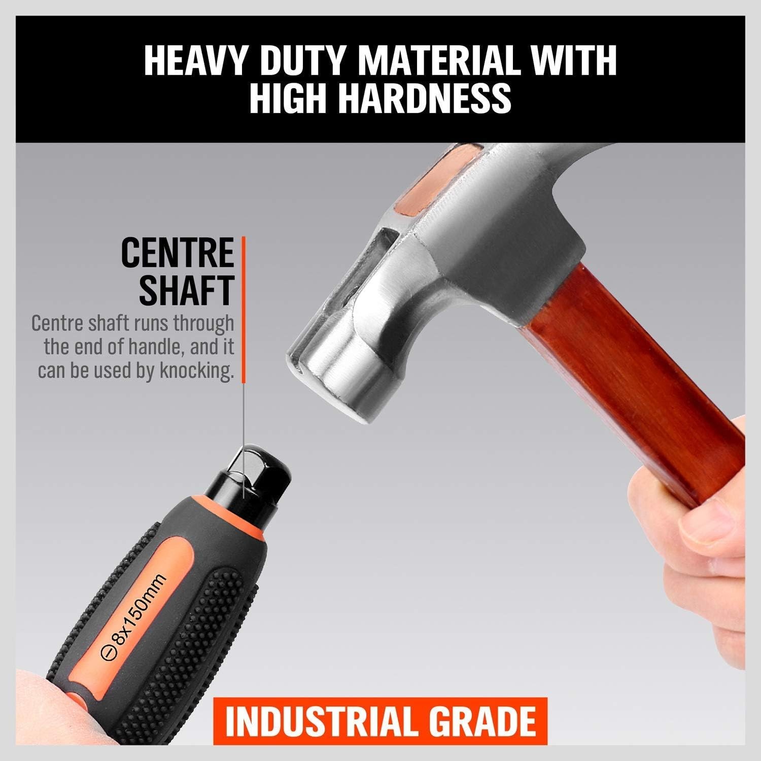 6-Pieces Magnetic Screwdriver Set for Fastening, Chiselling Loosening Screw