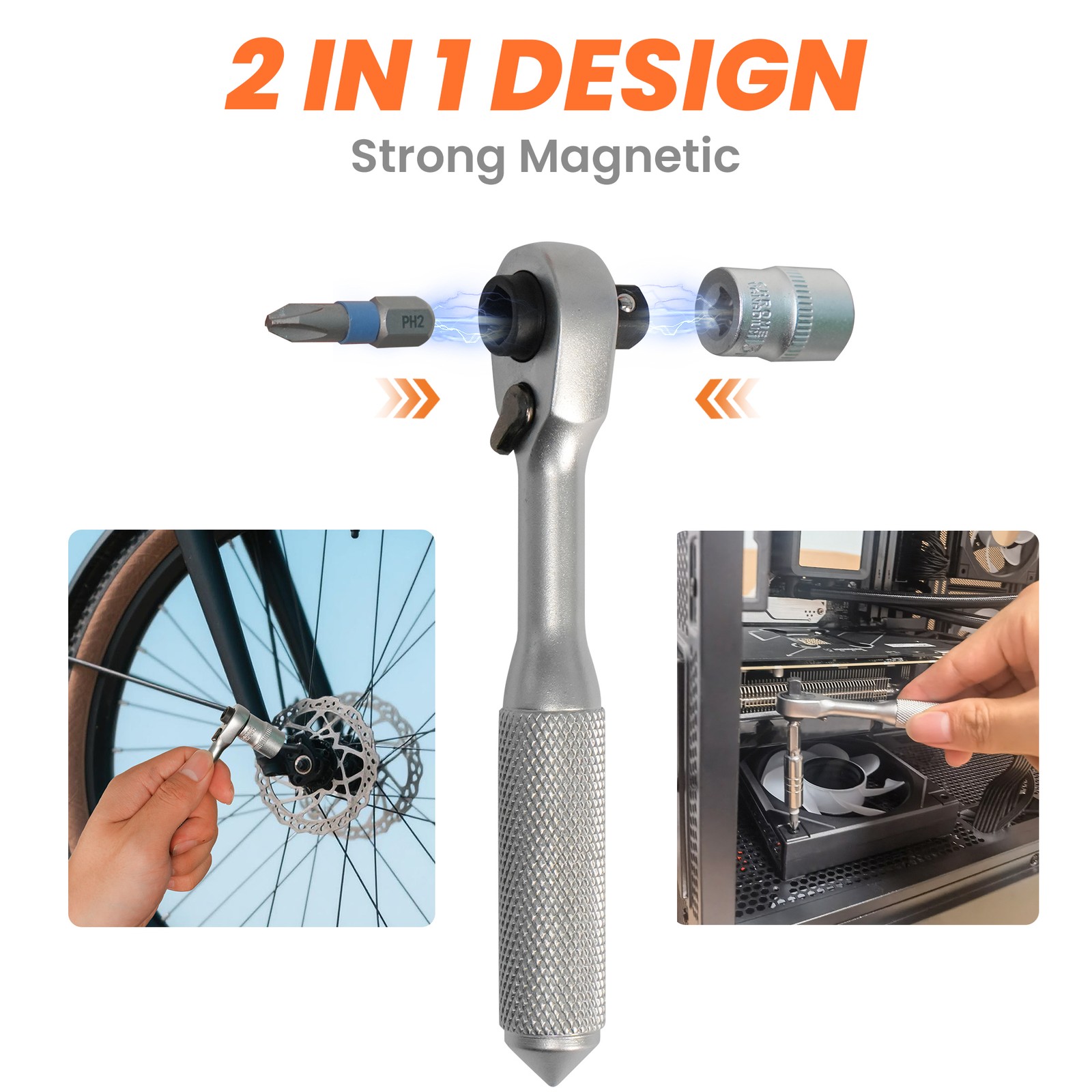 42 IN 1 Precision Ratchet Screwdriver Set Repair Tool Kit Torque Wrench Sockets